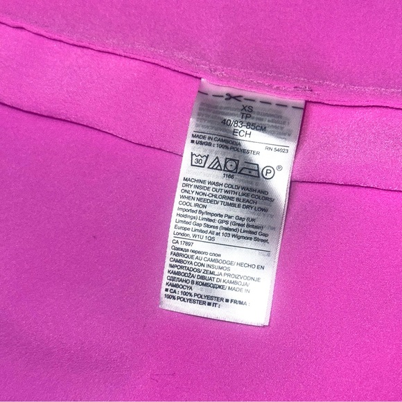 BANANA REPUBLIC - Women’s Pink 3/4 Sleeve Rounded Neck Blouse - XS - Picture 4 of 4